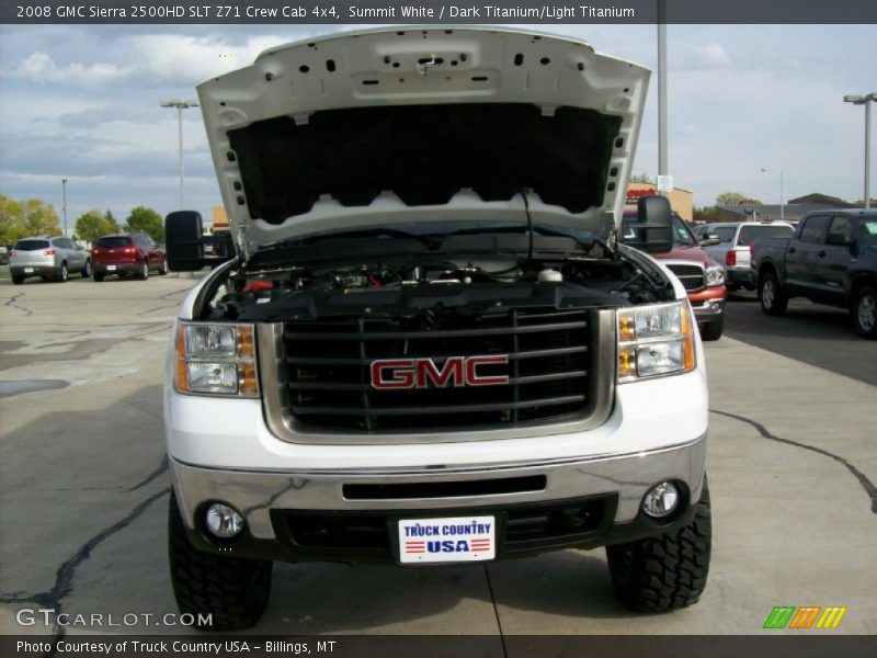 Summit White / Dark Titanium/Light Titanium 2008 GMC Sierra 2500HD SLT Z71 Crew Cab 4x4
