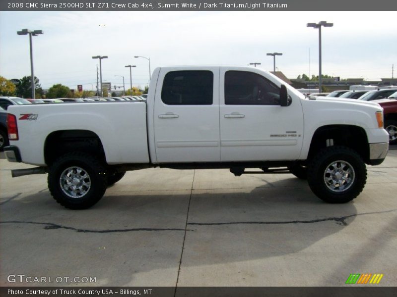 Summit White / Dark Titanium/Light Titanium 2008 GMC Sierra 2500HD SLT Z71 Crew Cab 4x4