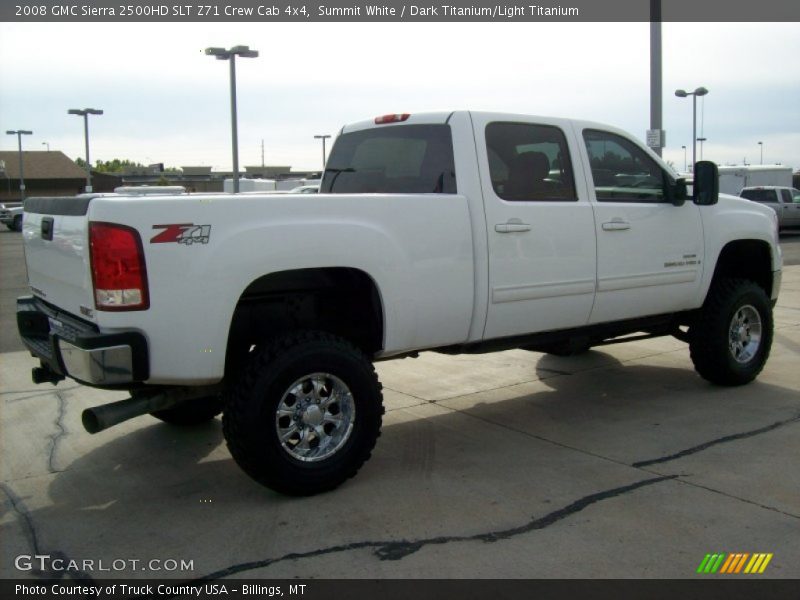 Summit White / Dark Titanium/Light Titanium 2008 GMC Sierra 2500HD SLT Z71 Crew Cab 4x4