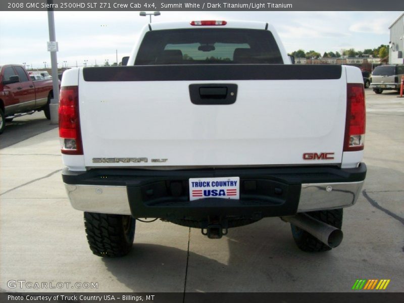 Summit White / Dark Titanium/Light Titanium 2008 GMC Sierra 2500HD SLT Z71 Crew Cab 4x4