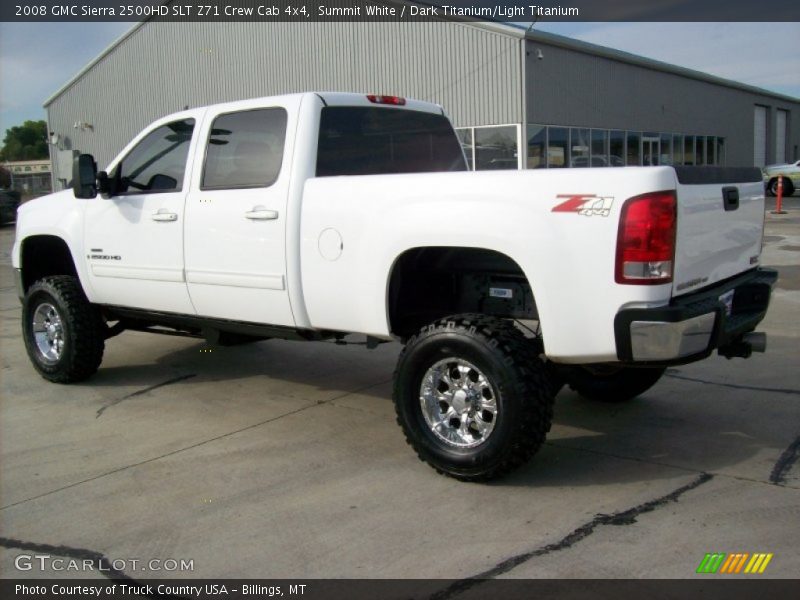 Summit White / Dark Titanium/Light Titanium 2008 GMC Sierra 2500HD SLT Z71 Crew Cab 4x4