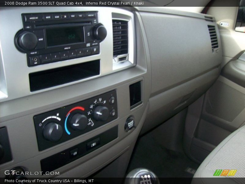 Inferno Red Crystal Pearl / Khaki 2008 Dodge Ram 3500 SLT Quad Cab 4x4