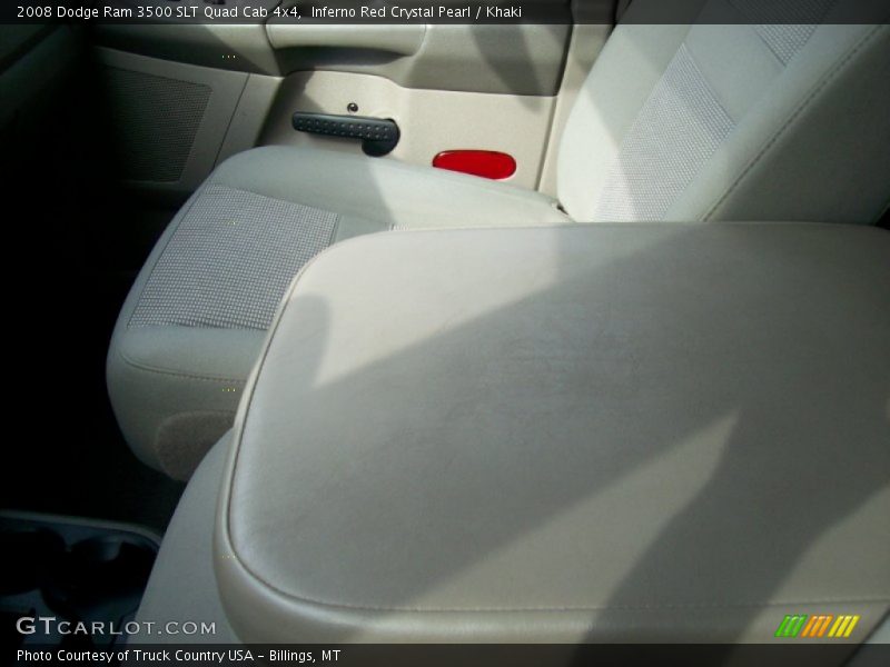 Inferno Red Crystal Pearl / Khaki 2008 Dodge Ram 3500 SLT Quad Cab 4x4