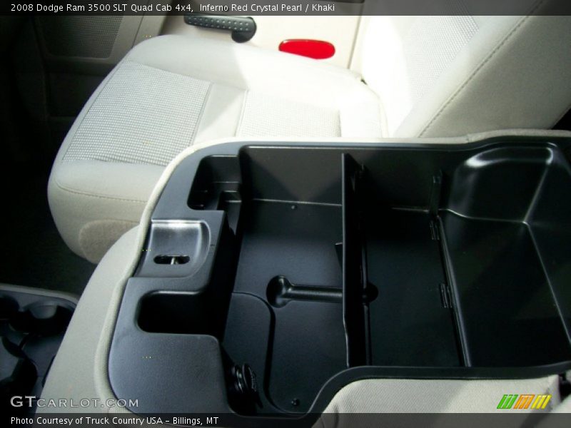 Inferno Red Crystal Pearl / Khaki 2008 Dodge Ram 3500 SLT Quad Cab 4x4