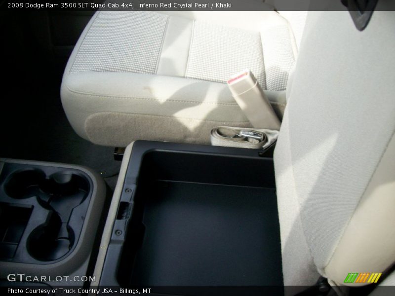 Inferno Red Crystal Pearl / Khaki 2008 Dodge Ram 3500 SLT Quad Cab 4x4