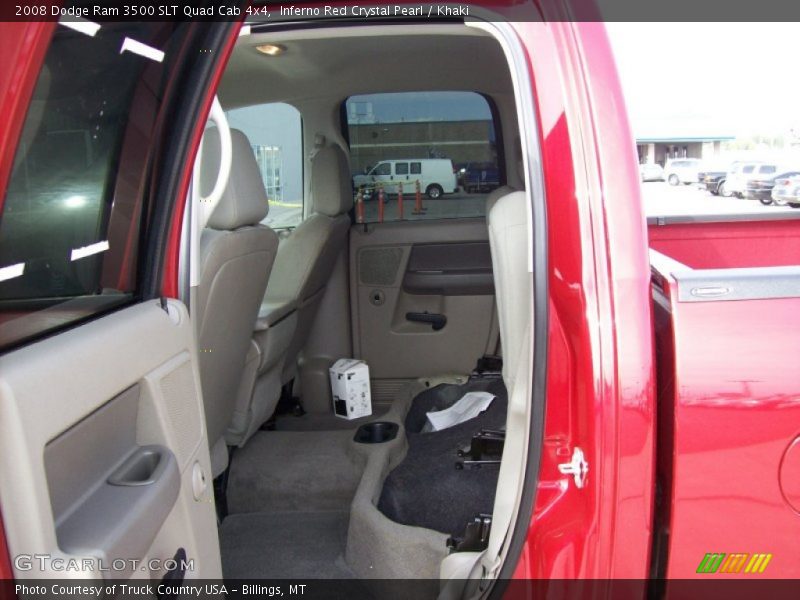 Inferno Red Crystal Pearl / Khaki 2008 Dodge Ram 3500 SLT Quad Cab 4x4
