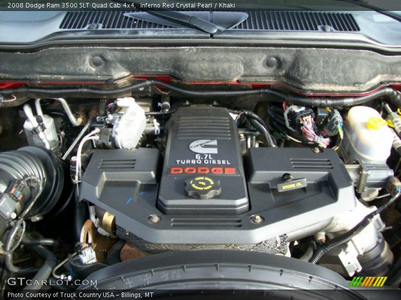  2008 Ram 3500 SLT Quad Cab 4x4 Engine - 6.7 Liter Cummins OHV 24-Valve BLUETEC Turbo-Diesel Inline 6-Cylinder