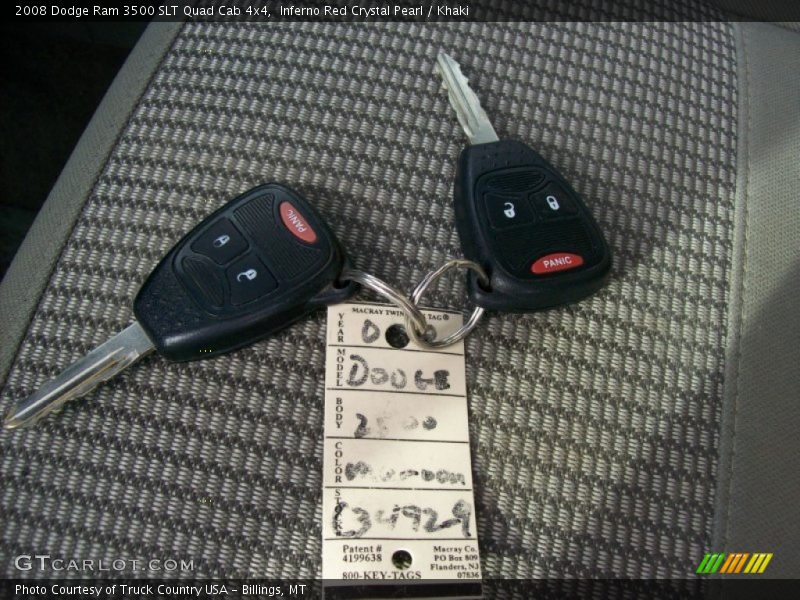 Keys of 2008 Ram 3500 SLT Quad Cab 4x4