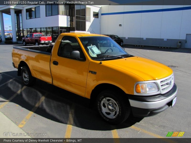 Fleet Yellow / Medium Prairie Tan 1999 Ford F150 Regular Cab