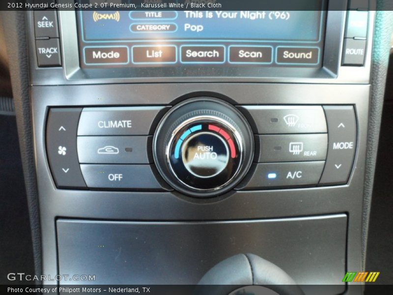 Controls of 2012 Genesis Coupe 2.0T Premium
