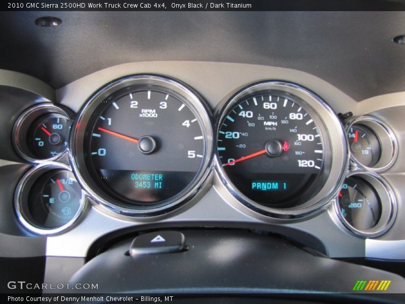  2010 Sierra 2500HD Work Truck Crew Cab 4x4 Work Truck Crew Cab 4x4 Gauges