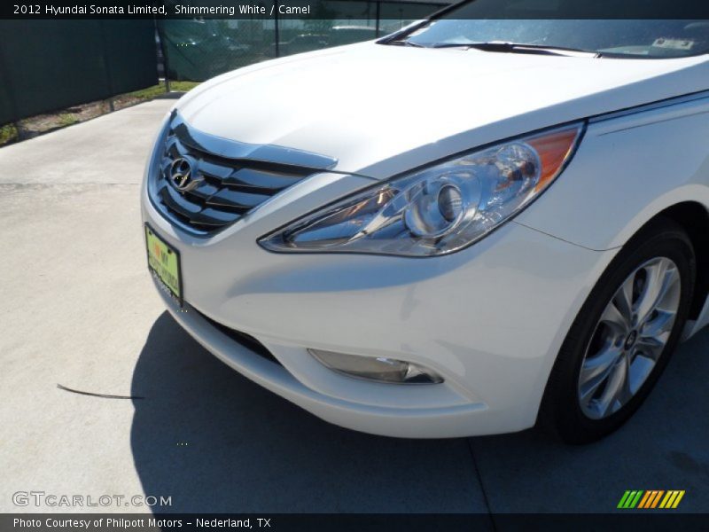 Shimmering White / Camel 2012 Hyundai Sonata Limited