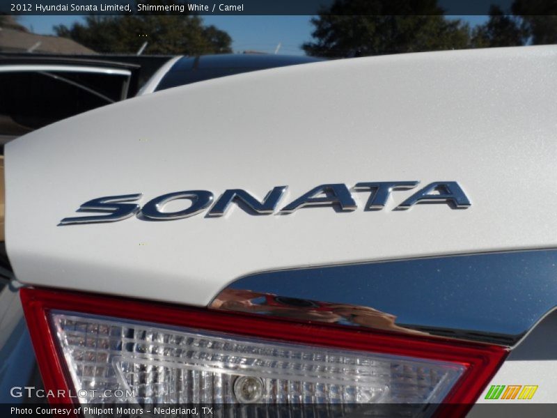 Shimmering White / Camel 2012 Hyundai Sonata Limited