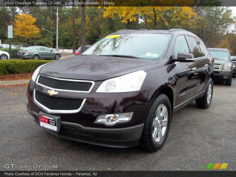 Dark Cherry Metallic / Ebony 2009 Chevrolet Traverse LT AWD