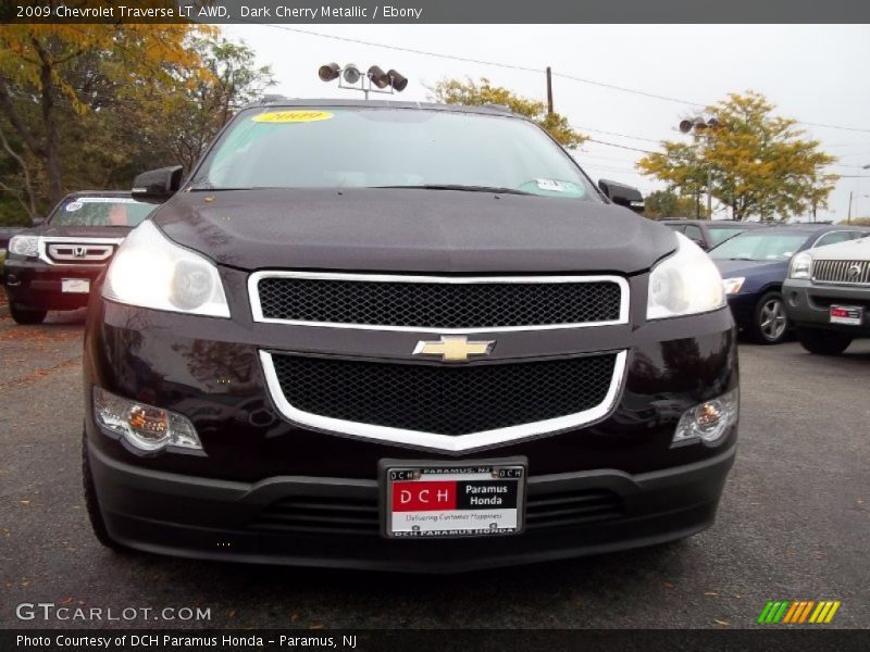 Dark Cherry Metallic / Ebony 2009 Chevrolet Traverse LT AWD
