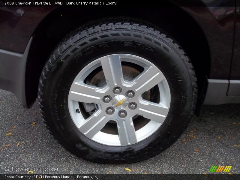 Dark Cherry Metallic / Ebony 2009 Chevrolet Traverse LT AWD