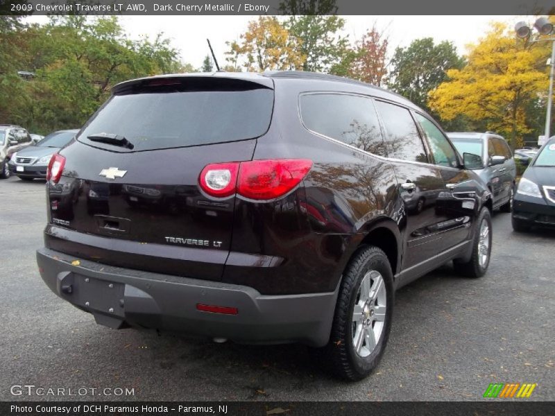 Dark Cherry Metallic / Ebony 2009 Chevrolet Traverse LT AWD