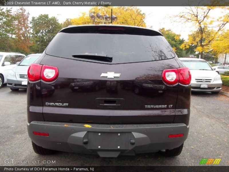Dark Cherry Metallic / Ebony 2009 Chevrolet Traverse LT AWD