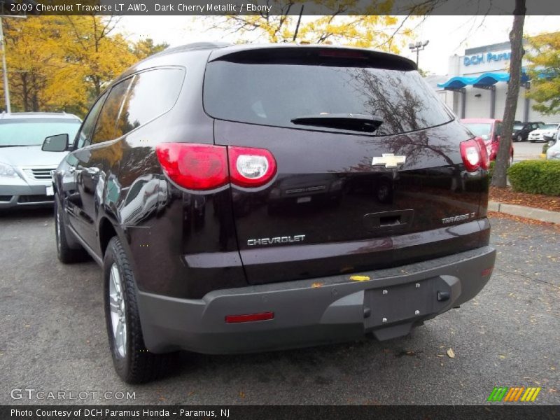 Dark Cherry Metallic / Ebony 2009 Chevrolet Traverse LT AWD