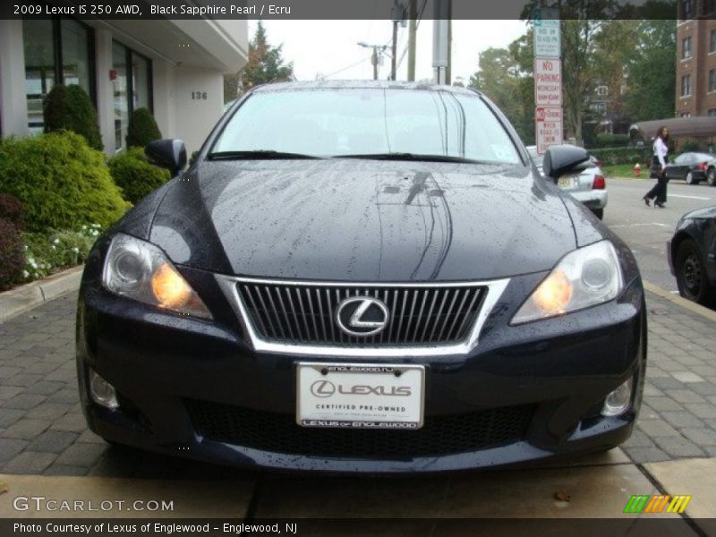 Black Sapphire Pearl / Ecru 2009 Lexus IS 250 AWD
