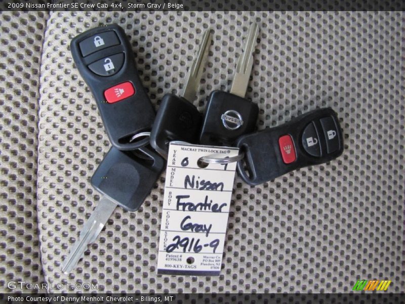 Storm Gray / Beige 2009 Nissan Frontier SE Crew Cab 4x4