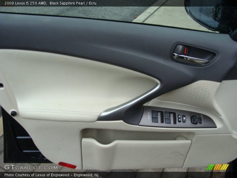 Black Sapphire Pearl / Ecru 2009 Lexus IS 250 AWD