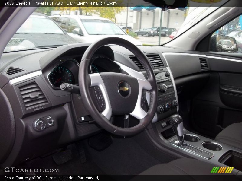 Dark Cherry Metallic / Ebony 2009 Chevrolet Traverse LT AWD