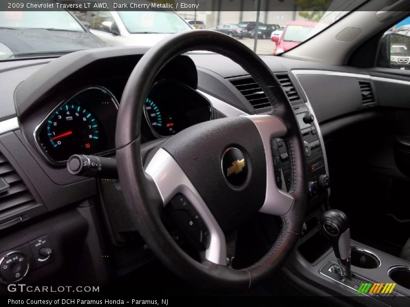 Dark Cherry Metallic / Ebony 2009 Chevrolet Traverse LT AWD