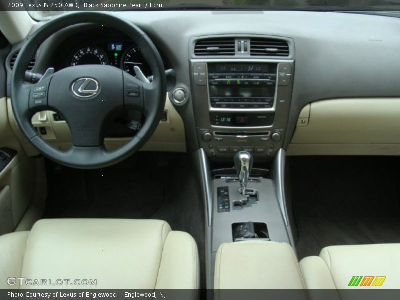 Black Sapphire Pearl / Ecru 2009 Lexus IS 250 AWD