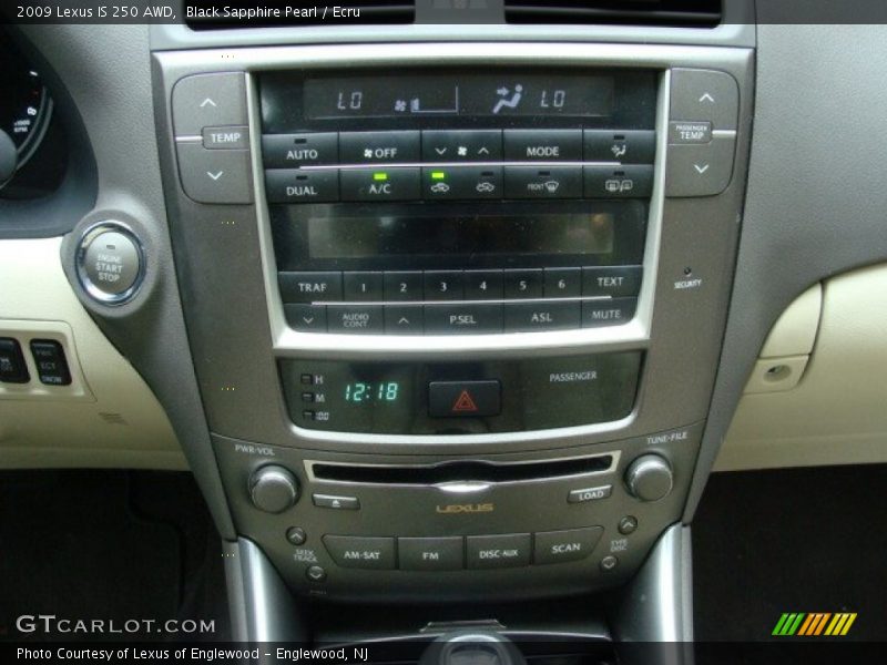 Black Sapphire Pearl / Ecru 2009 Lexus IS 250 AWD