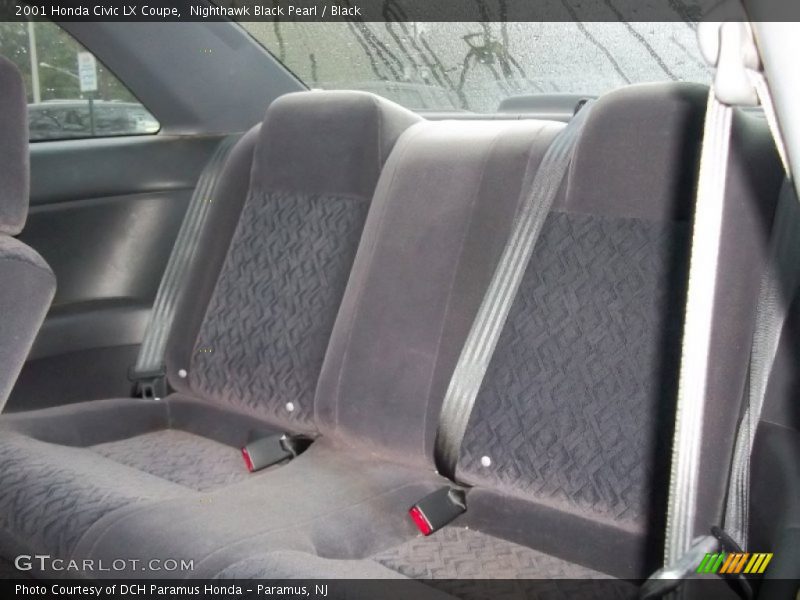 Nighthawk Black Pearl / Black 2001 Honda Civic LX Coupe