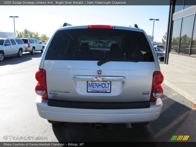 Bright Silver Metallic / Dark Khaki/Light Graystone 2005 Dodge Durango Limited 4x4