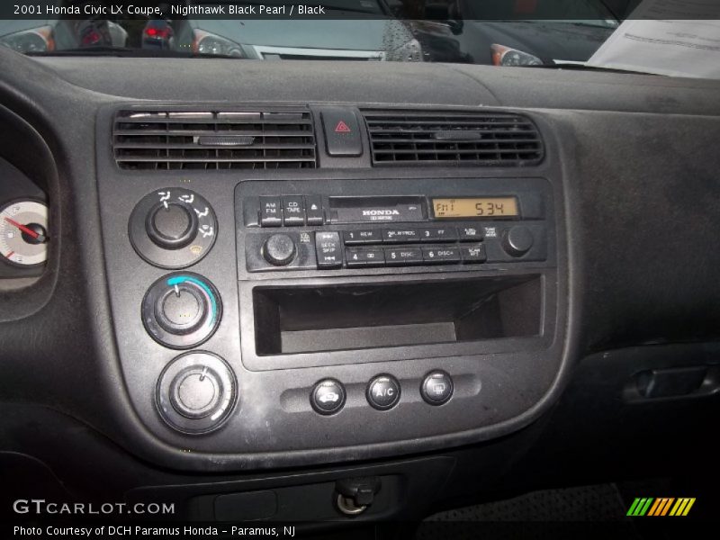 Nighthawk Black Pearl / Black 2001 Honda Civic LX Coupe