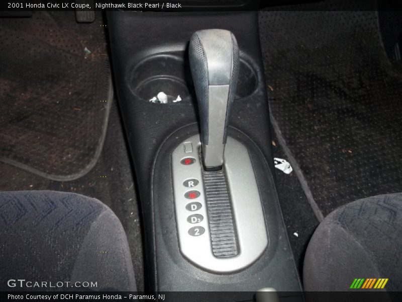Nighthawk Black Pearl / Black 2001 Honda Civic LX Coupe