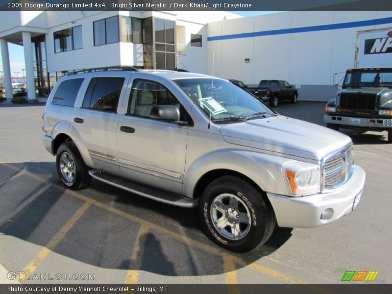 Bright Silver Metallic / Dark Khaki/Light Graystone 2005 Dodge Durango Limited 4x4