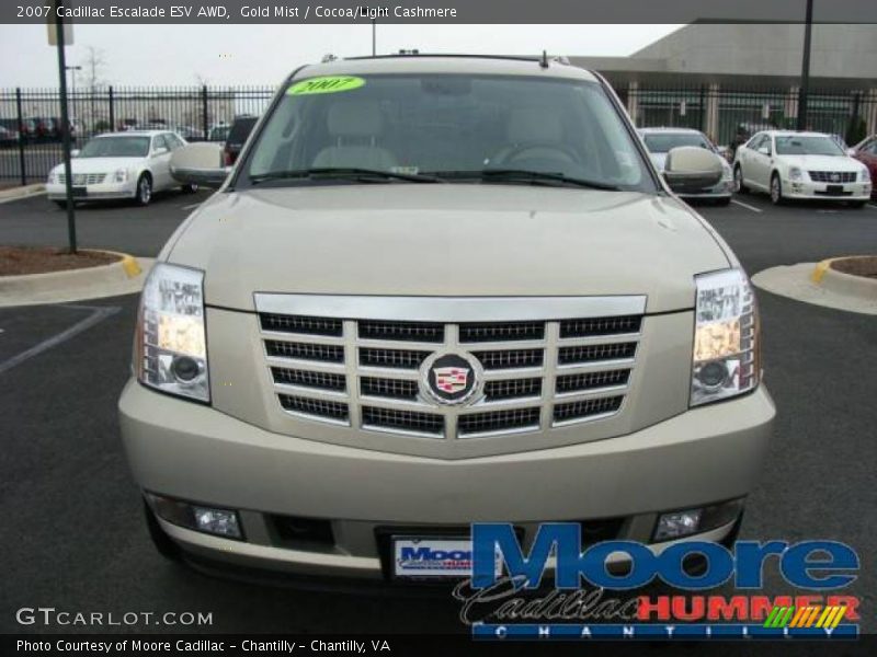 Gold Mist / Cocoa/Light Cashmere 2007 Cadillac Escalade ESV AWD