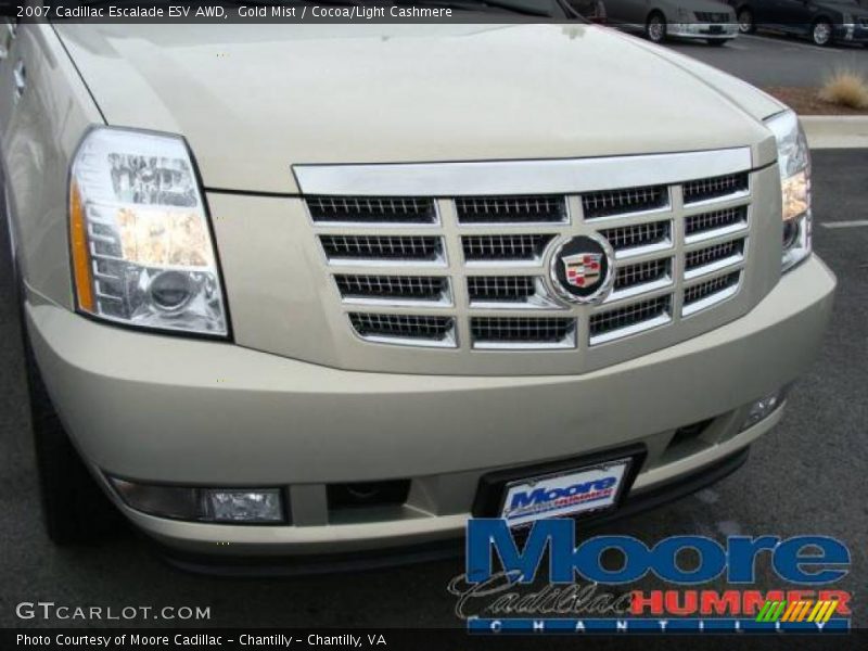 Gold Mist / Cocoa/Light Cashmere 2007 Cadillac Escalade ESV AWD