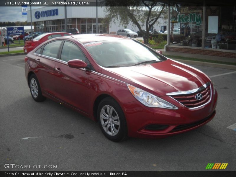 Venetian Red / Camel 2011 Hyundai Sonata GLS