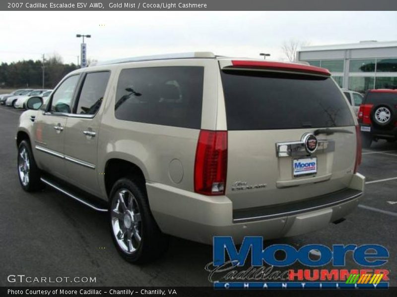 Gold Mist / Cocoa/Light Cashmere 2007 Cadillac Escalade ESV AWD