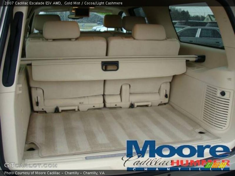 Gold Mist / Cocoa/Light Cashmere 2007 Cadillac Escalade ESV AWD
