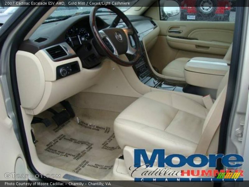 Gold Mist / Cocoa/Light Cashmere 2007 Cadillac Escalade ESV AWD