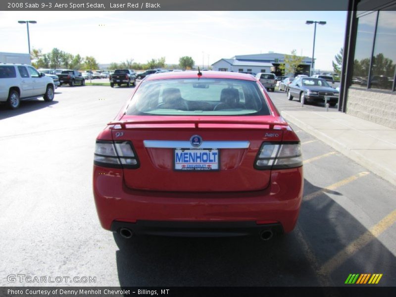 Laser Red / Black 2008 Saab 9-3 Aero Sport Sedan