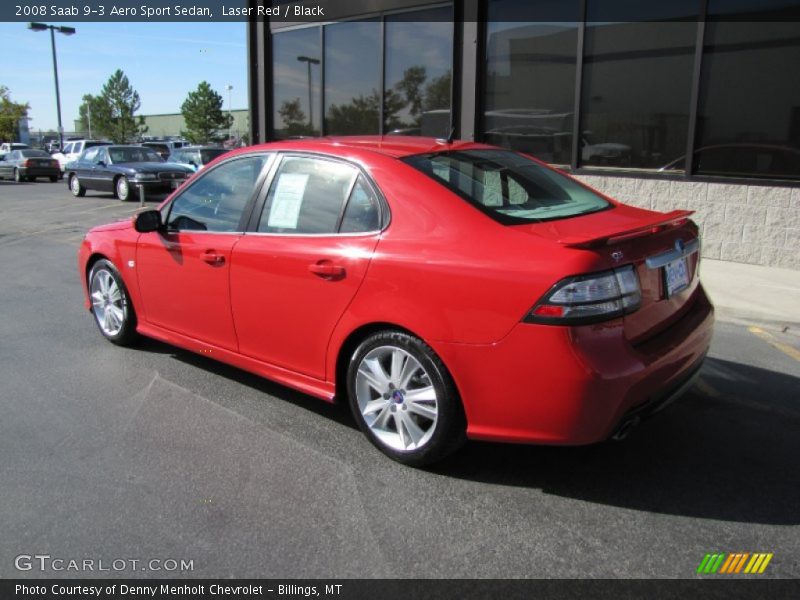 Laser Red / Black 2008 Saab 9-3 Aero Sport Sedan