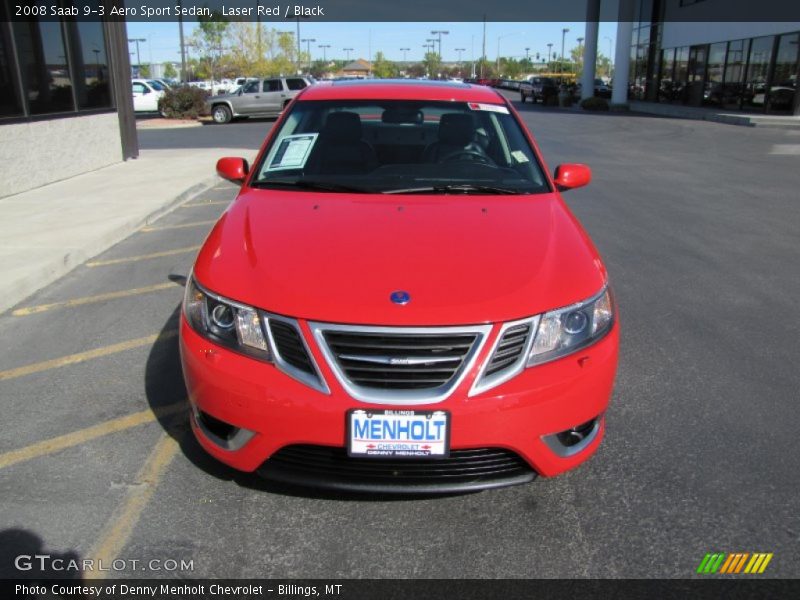 Laser Red / Black 2008 Saab 9-3 Aero Sport Sedan