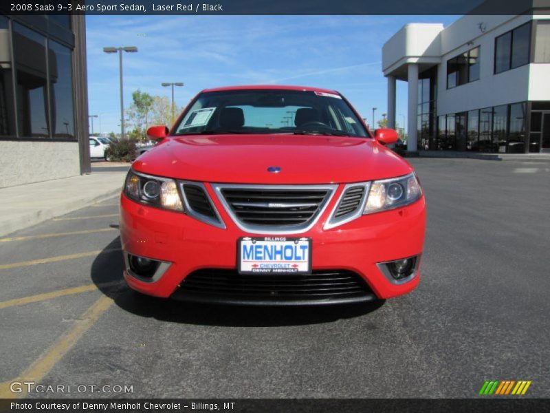 Laser Red / Black 2008 Saab 9-3 Aero Sport Sedan