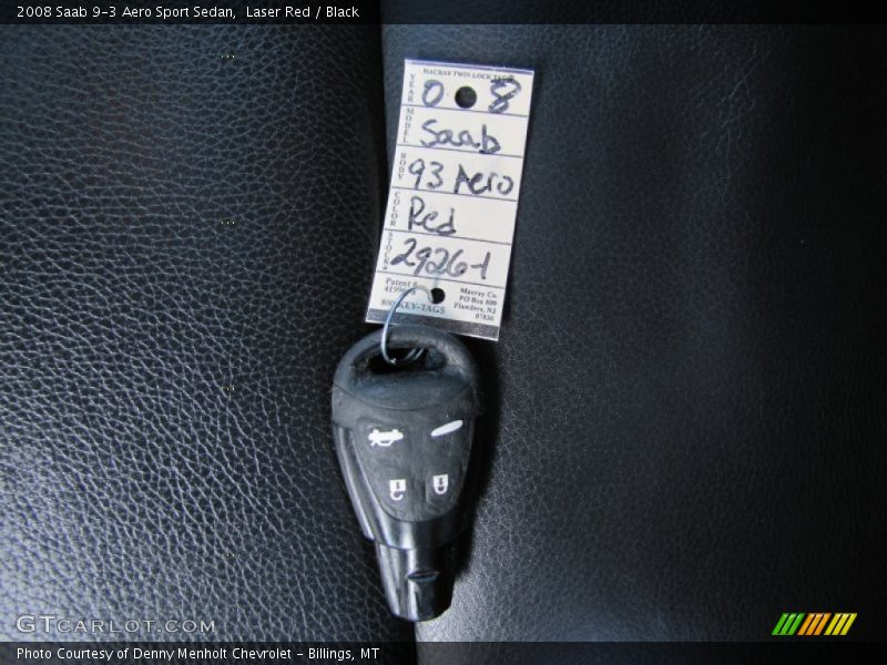 Laser Red / Black 2008 Saab 9-3 Aero Sport Sedan