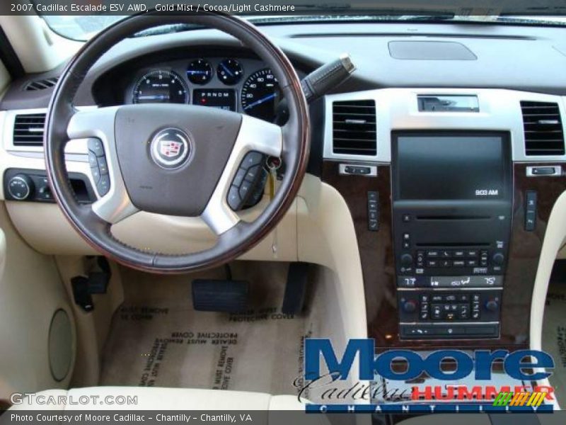 Gold Mist / Cocoa/Light Cashmere 2007 Cadillac Escalade ESV AWD