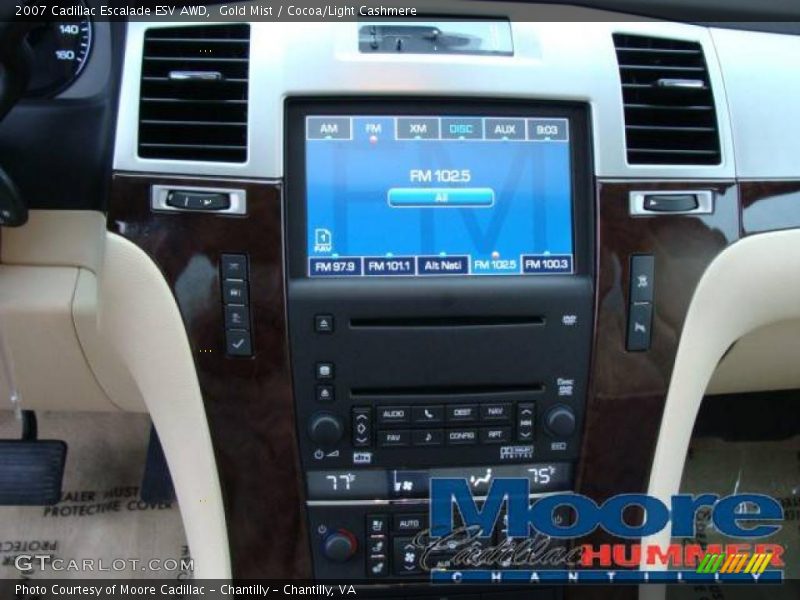 Gold Mist / Cocoa/Light Cashmere 2007 Cadillac Escalade ESV AWD
