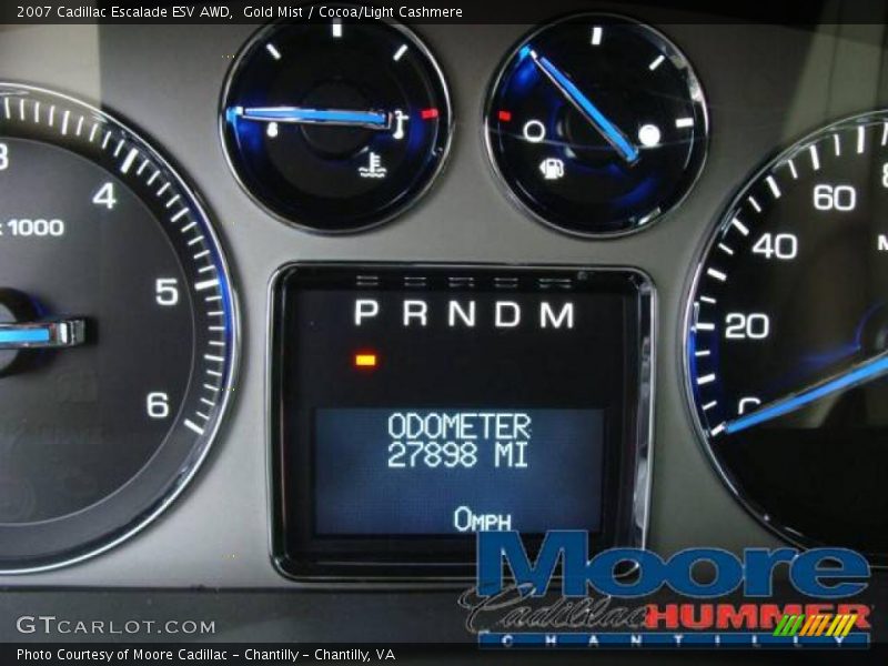 Gold Mist / Cocoa/Light Cashmere 2007 Cadillac Escalade ESV AWD