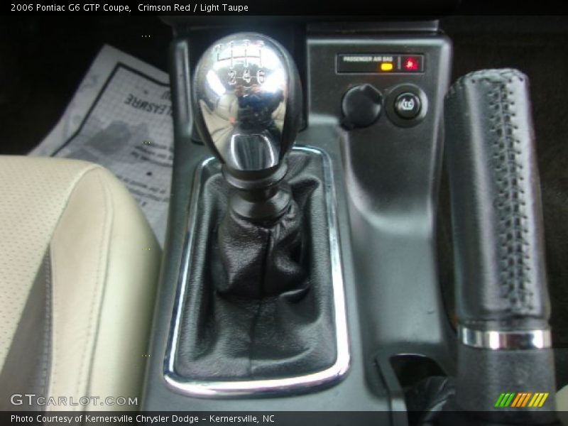  2006 G6 GTP Coupe 6 Speed Manual Shifter